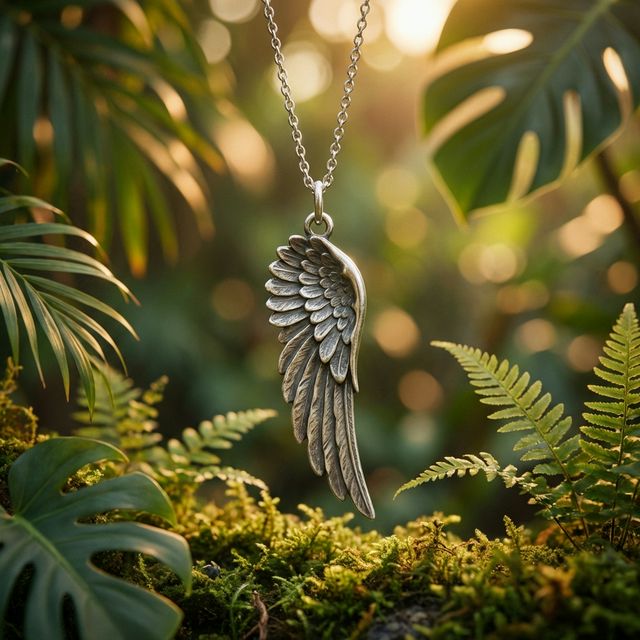 Wing pendant in Bali jungle